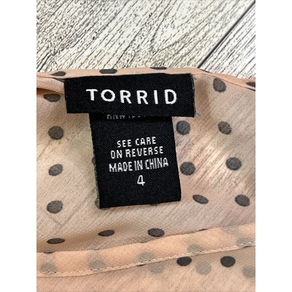 Torrid Plus Size Polka Dot Blouse size 4 - Picture 2 of 8